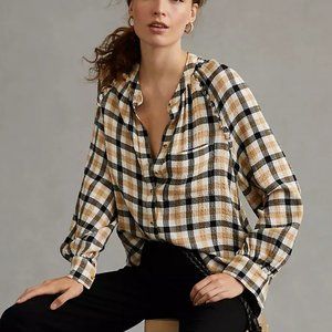 Anthropologie Pilcro Plaid Buttondown Top - 1X
